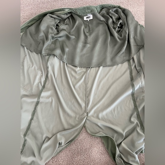 The MM6 MAISON MARGIELA Velvet Long House Coat - Picture 14 of 15